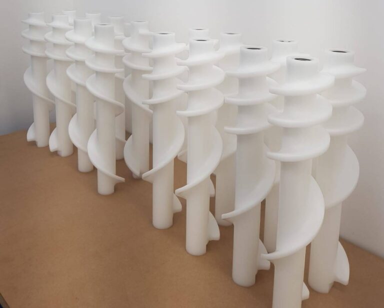 Helical plastic piles for construction foundations and ground anchoring solutions. Durable, corrosio.