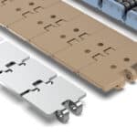 Conveyor belts with durable plastic links for efficient material handling and industrial automation.