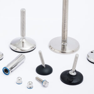 Assorted plastic fasteners and components for industrial and construction use.